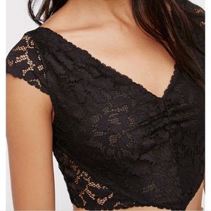 Free People Love Brami Sweetheart lace crop